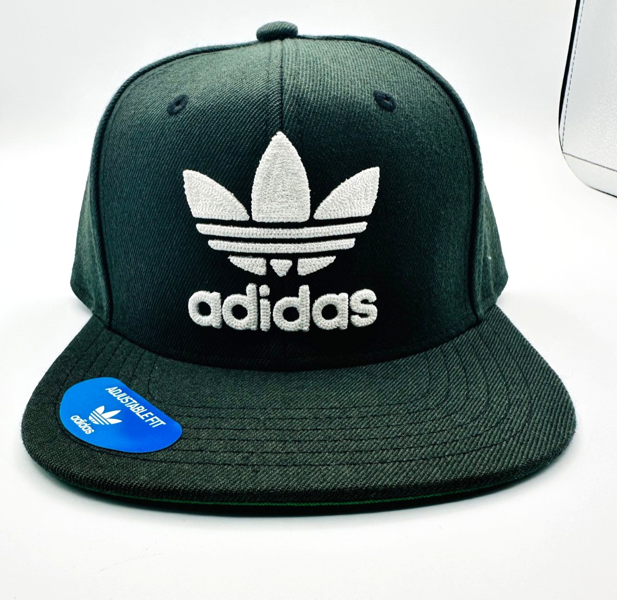 Adidas Originals Trefoil Chain Snapback Hat Black White Logo OSFA NWT