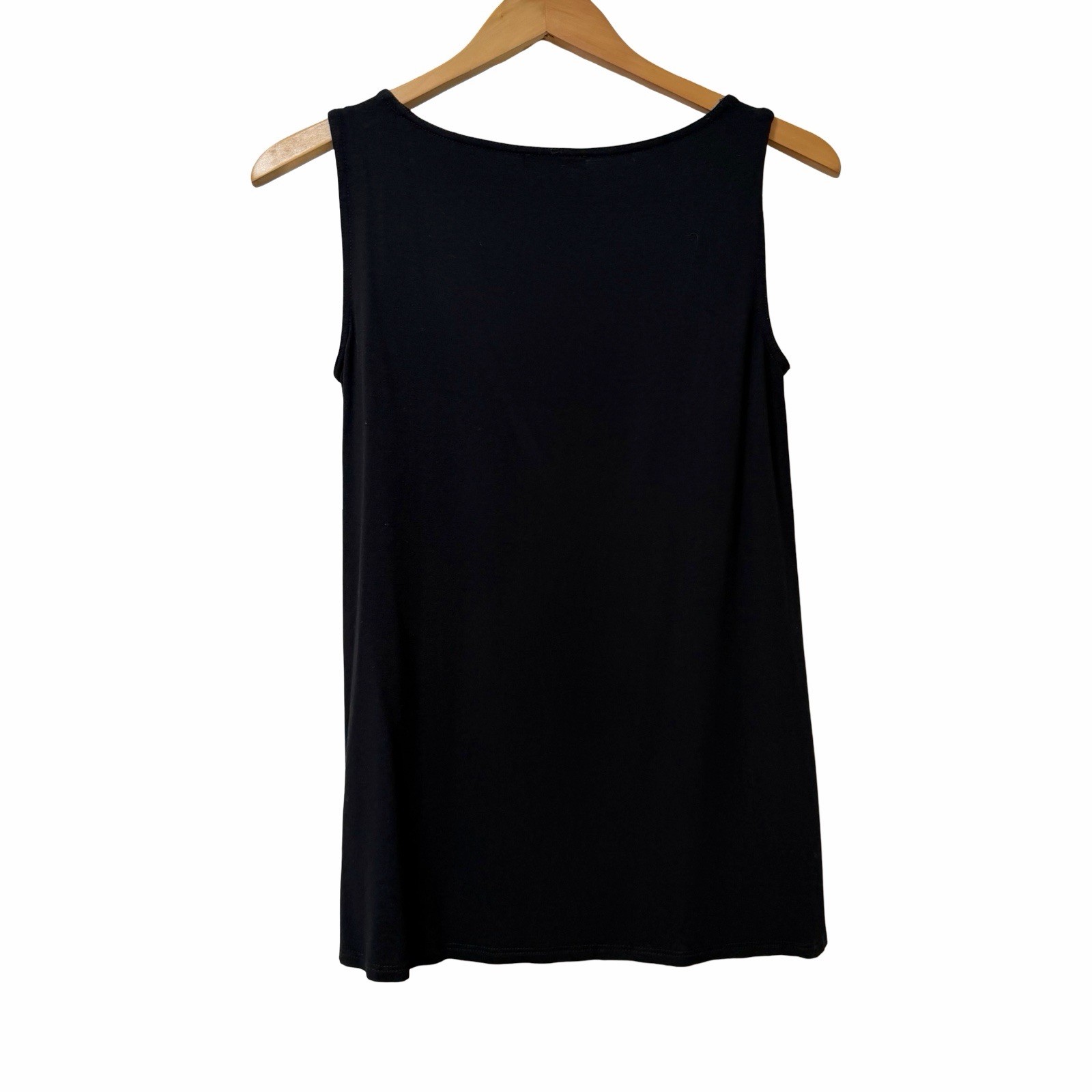 Eileen Fisher Woemns Jersey Relaxed Tank Top Size XS Black Minimalist Capsule