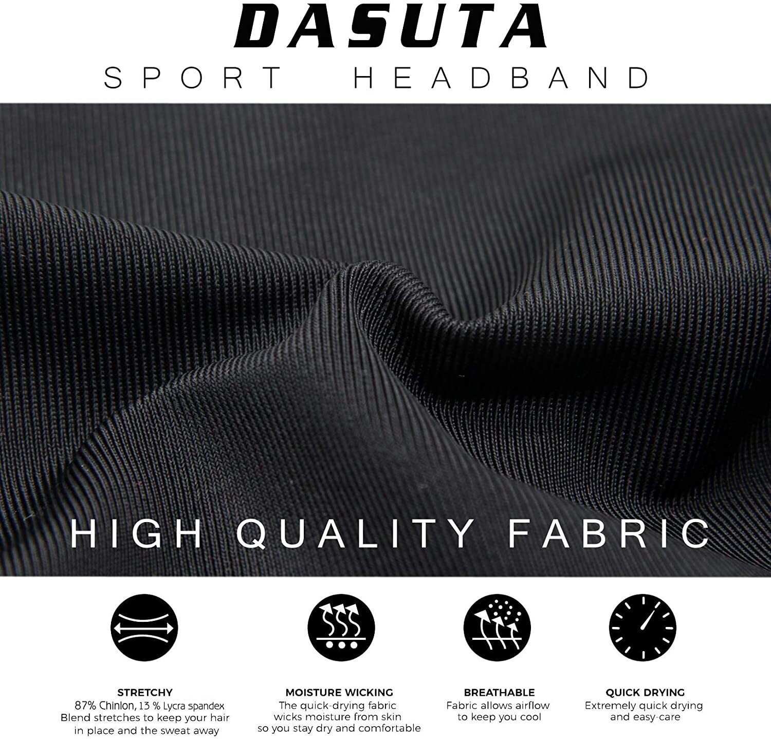 Workout Headbands for Women Men Sweatband Yoga Wide Headband Sports Sweat Bands