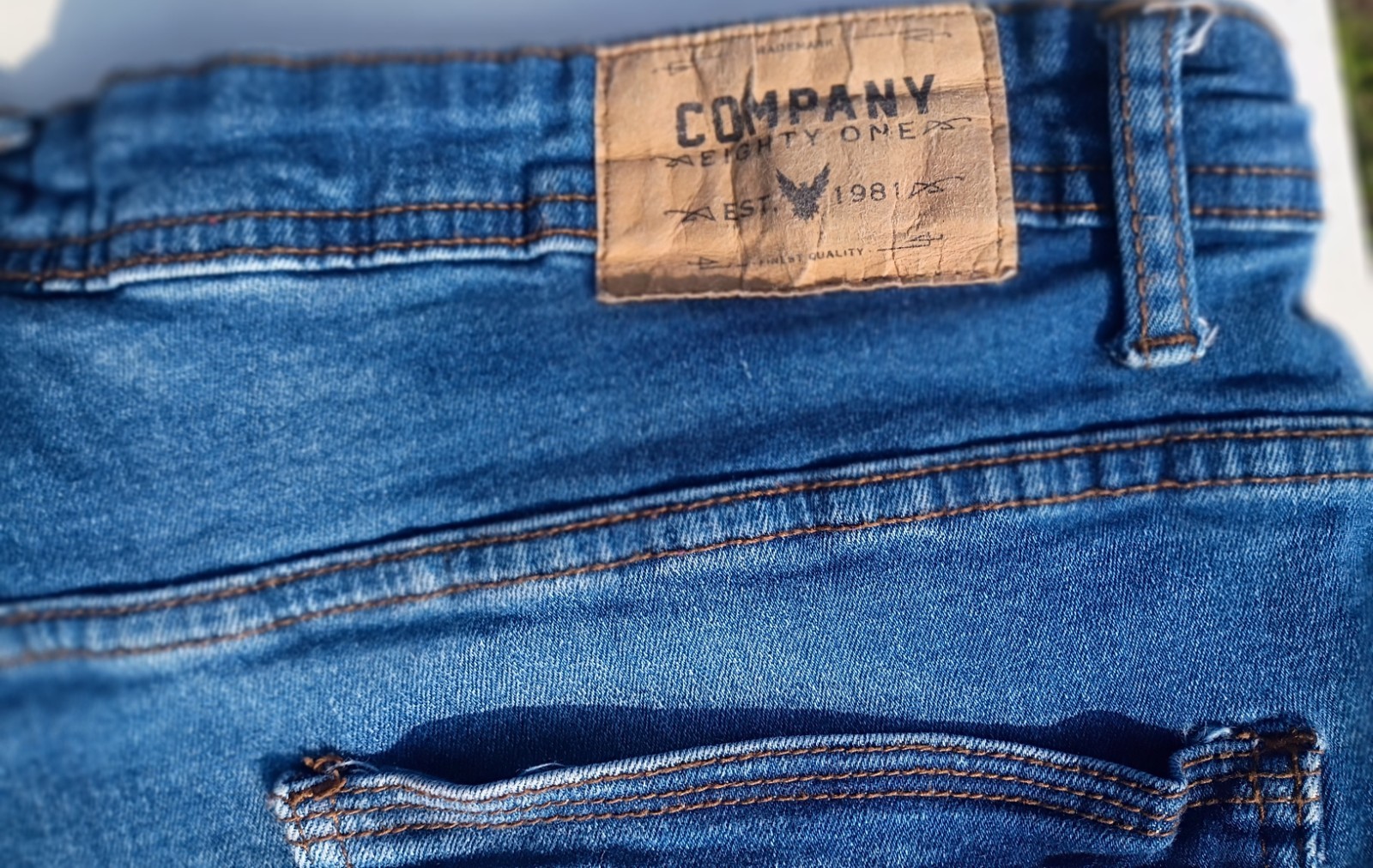 81 Company Mens Relaxed Denim Blue Jeans