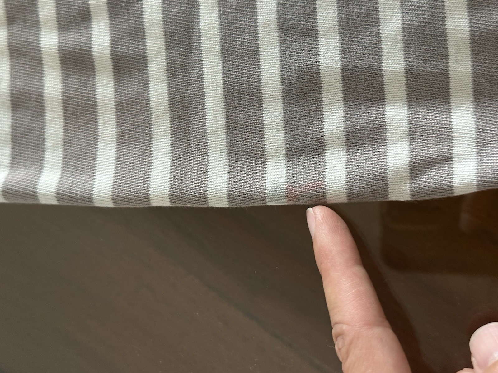 Everlane Gray Striped 100% Cotton Long Sleeve Shirt Top Size S