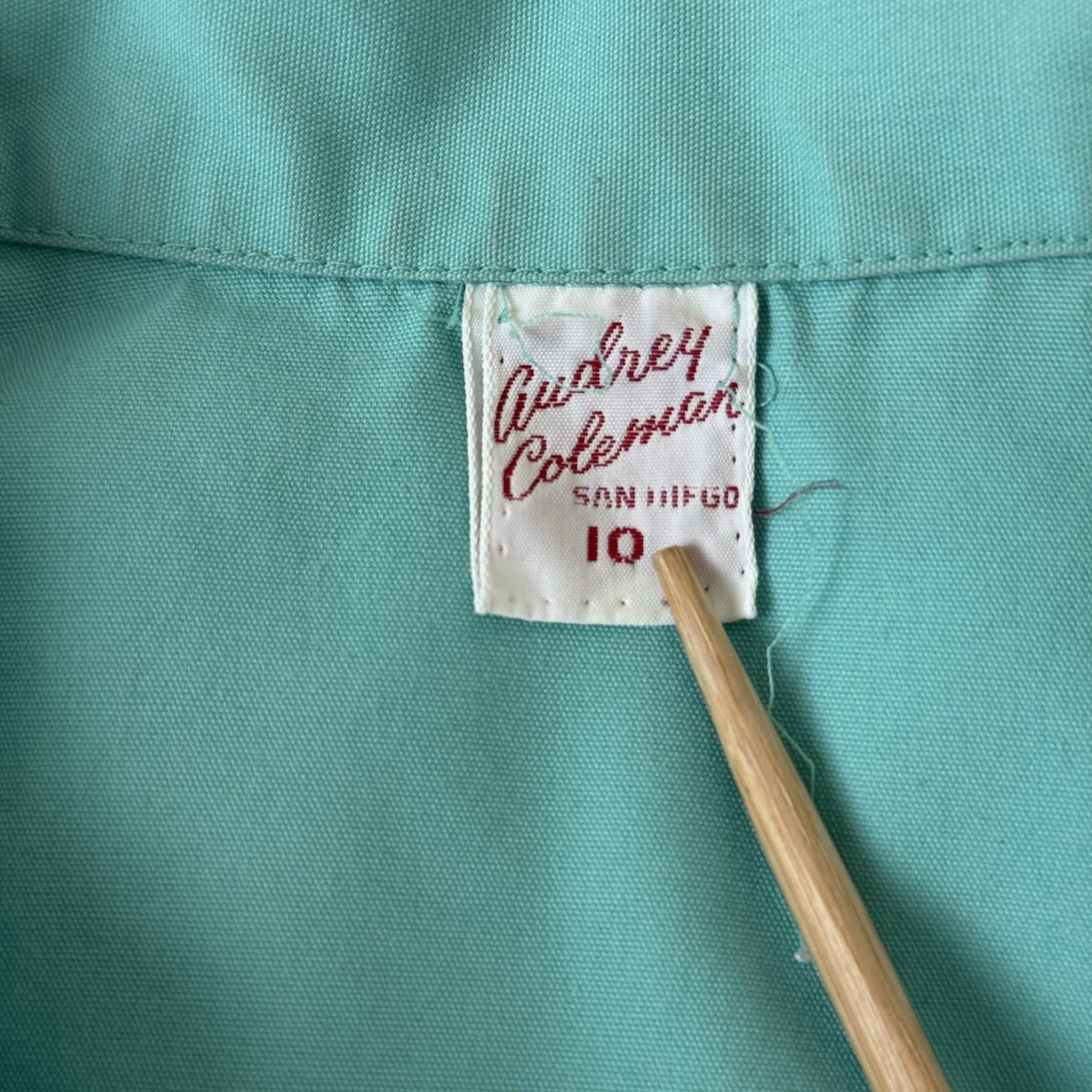 Vintage Aqua Waitress Uniform Dress Set T-Bird Diner Audrey Coleman USA – Helen