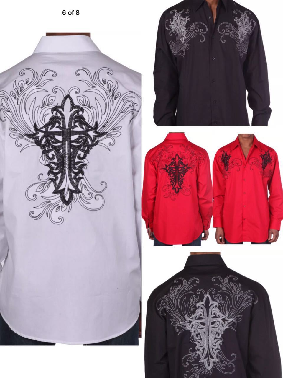 Men’s 100% Cotton Stylish Casual Fashion Shirt With Embroidered Design SG42