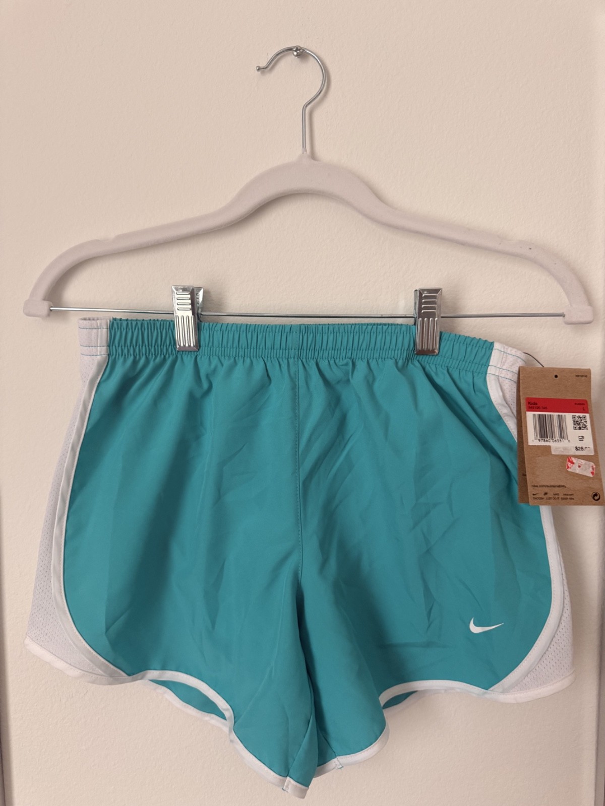 Nike Tempo Big Kids’ (Girls’) Dri-FIT Running Shorts AQUA color