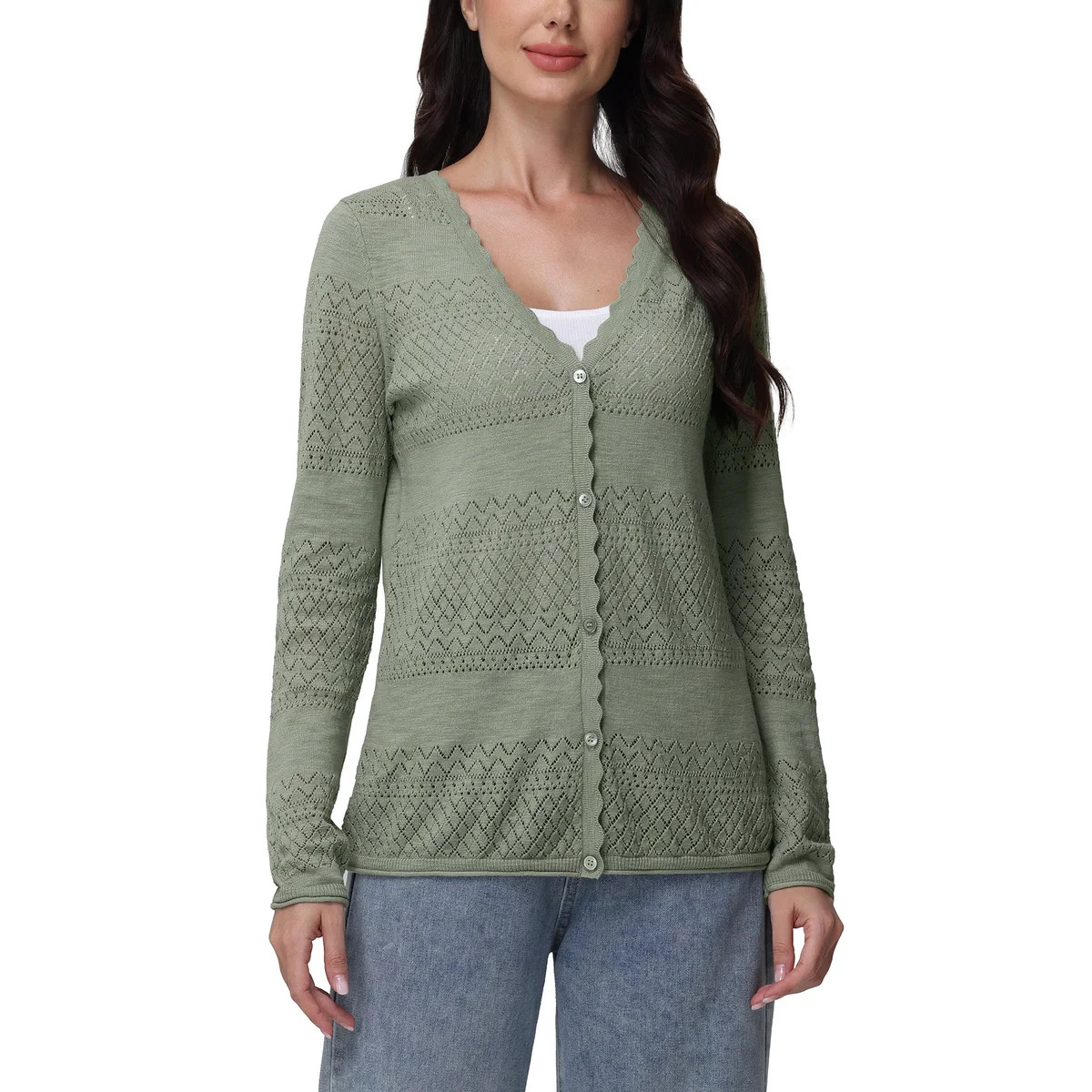 Frye Women’s Pointelle Cardigan
