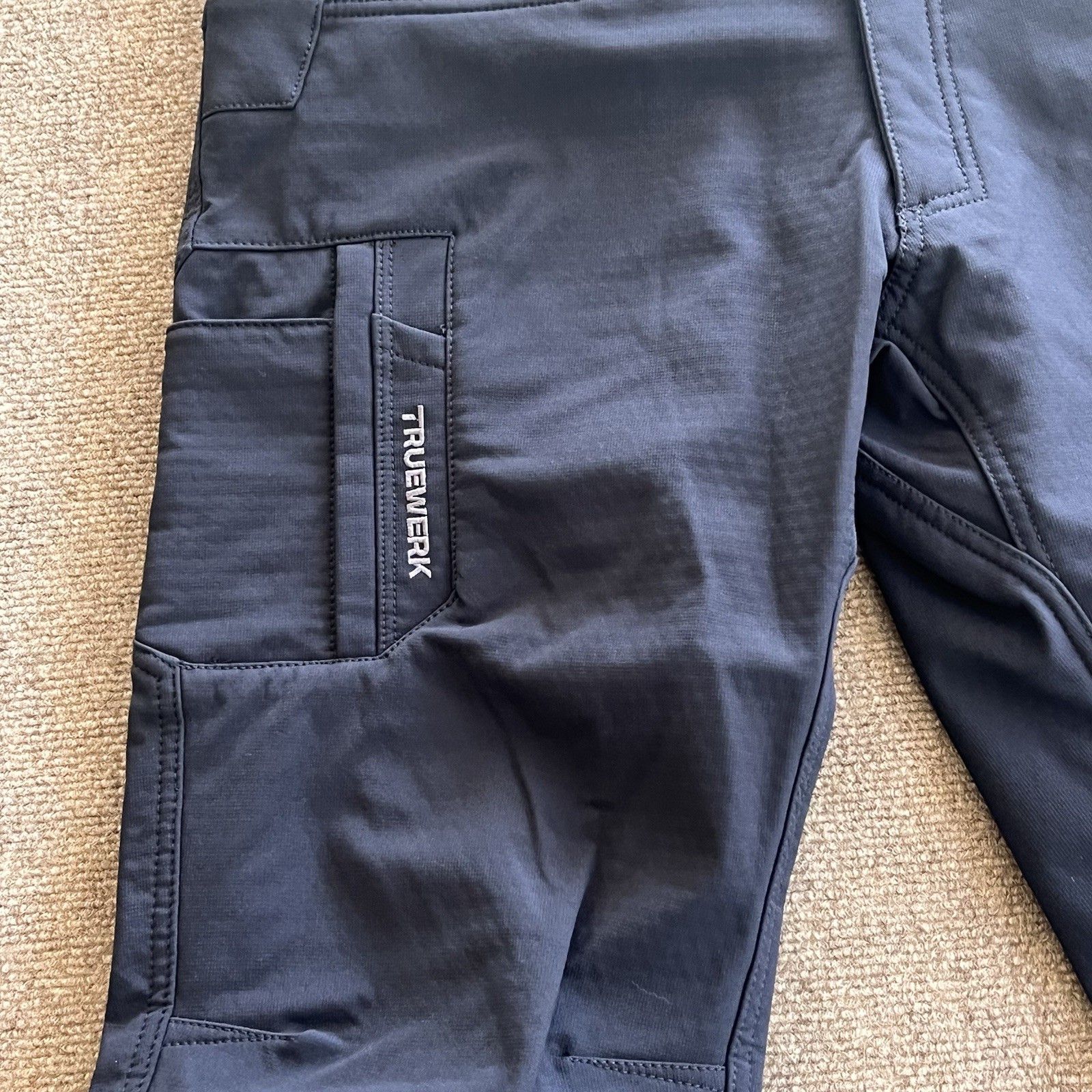 Truewerk Pants Mens 32 Black T3 Werkpant Fleece Lined Cargo Utility Work 32×32