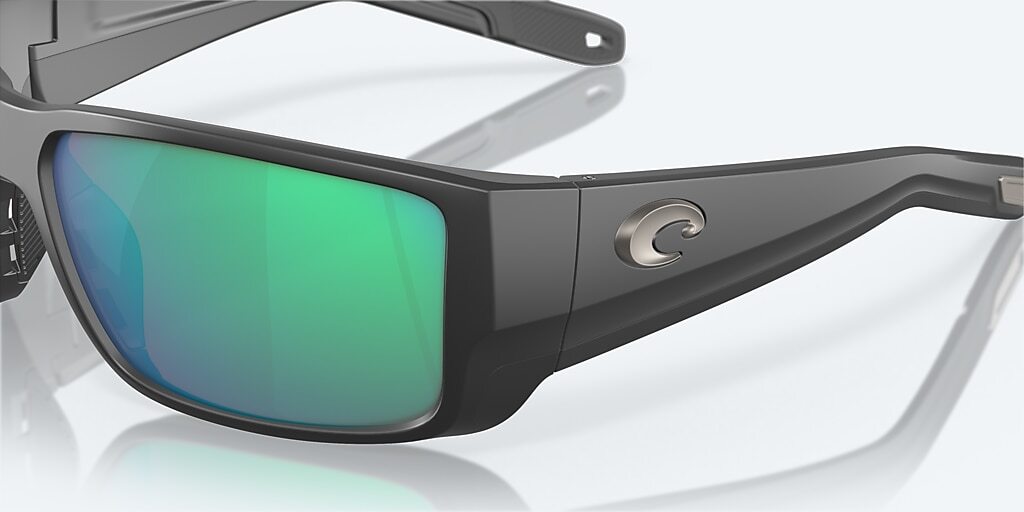 Costa Del Mar Blackfin Pro Matte Black/Green Mirror Polarized 580G Sunglasses