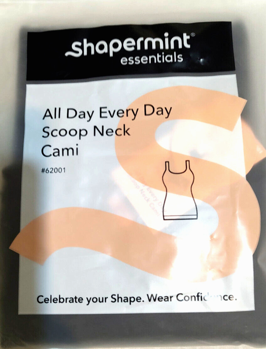 Shapermint Essentials Women’s All Day Every Day Scoop Neck Cami Black 3XL NEW