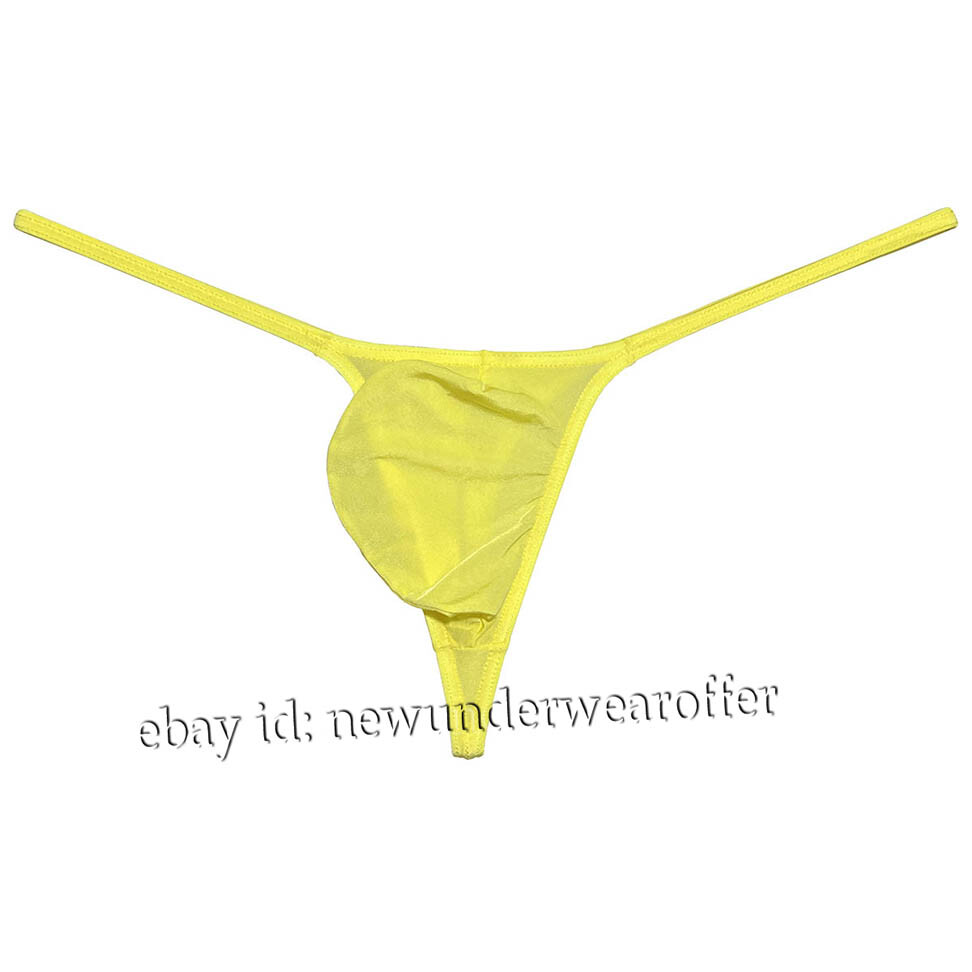Men Ice Silk String Thong Grape Smugglers Contoured Pouch Underwear Narrow Waist