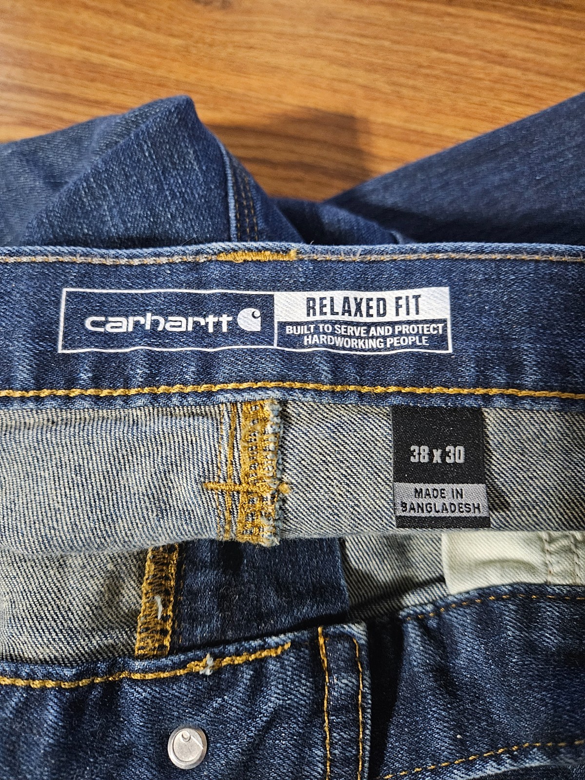 Carhartt Jeans Men’s 38×30 Rugged Flex Relaxed Fit Carpenter Work Denim BD2808-M