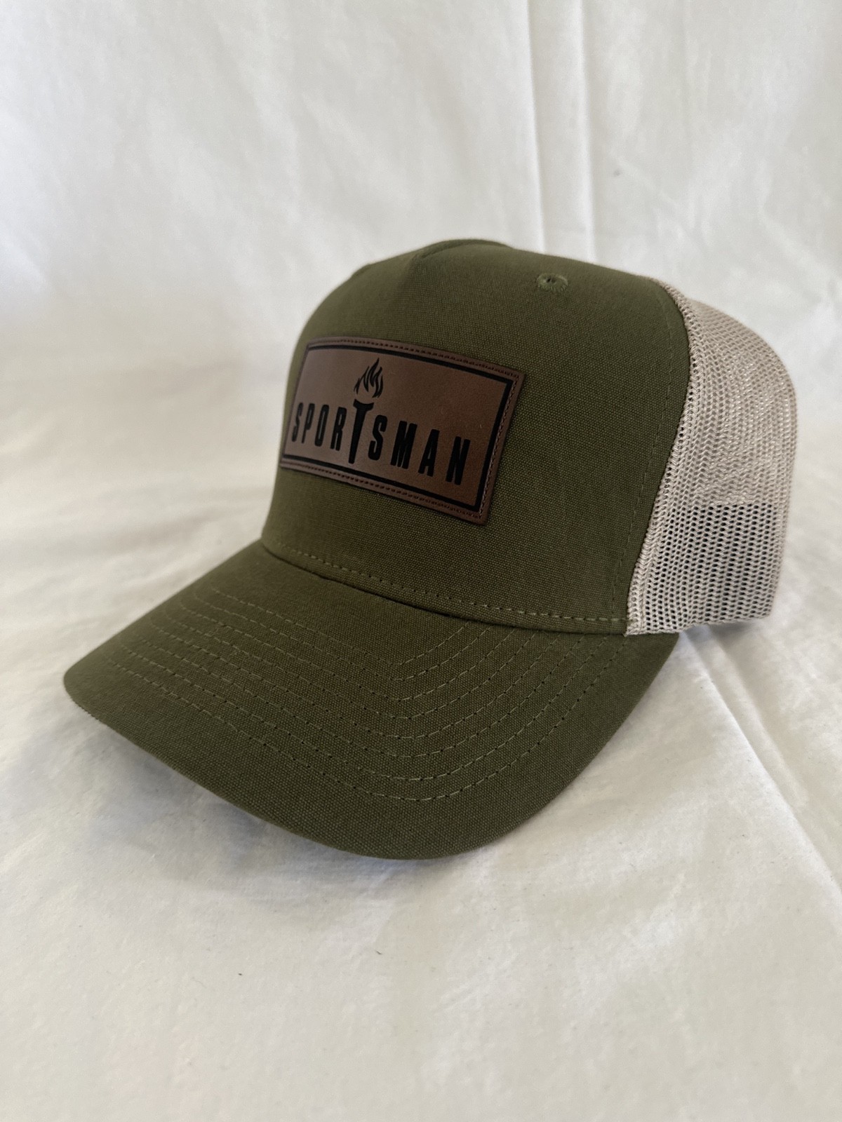 NWT Sportsman Modern Five-Panel Mesh Trucker Fit Adjustable Cap Hat Green
