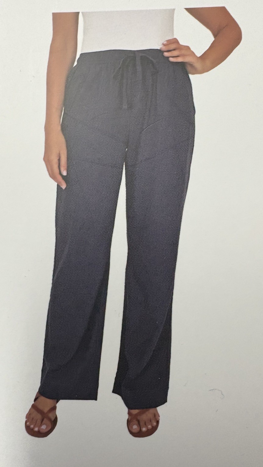 Briggs Women’s Pull-On Linen Blend Pant, Navy, Small