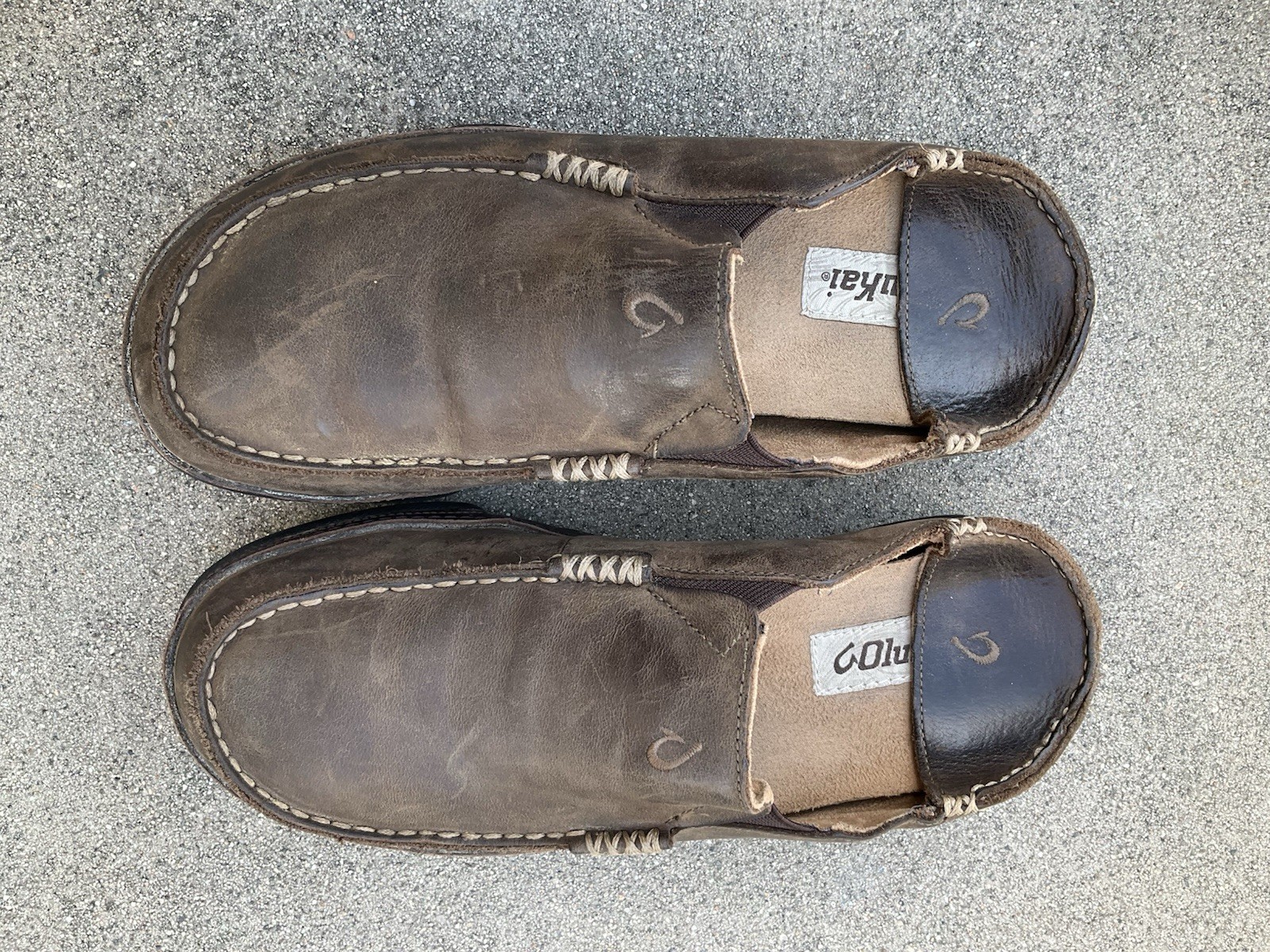 OluKai Moloa Shoes Brown Leather Loafer Slide Men’s 8 EUR 41 $140