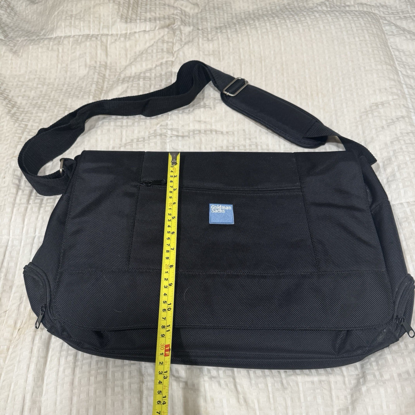 Vintage Goldman Sachs Laptop Messenger Bag Canvas Shoulder Black Travel