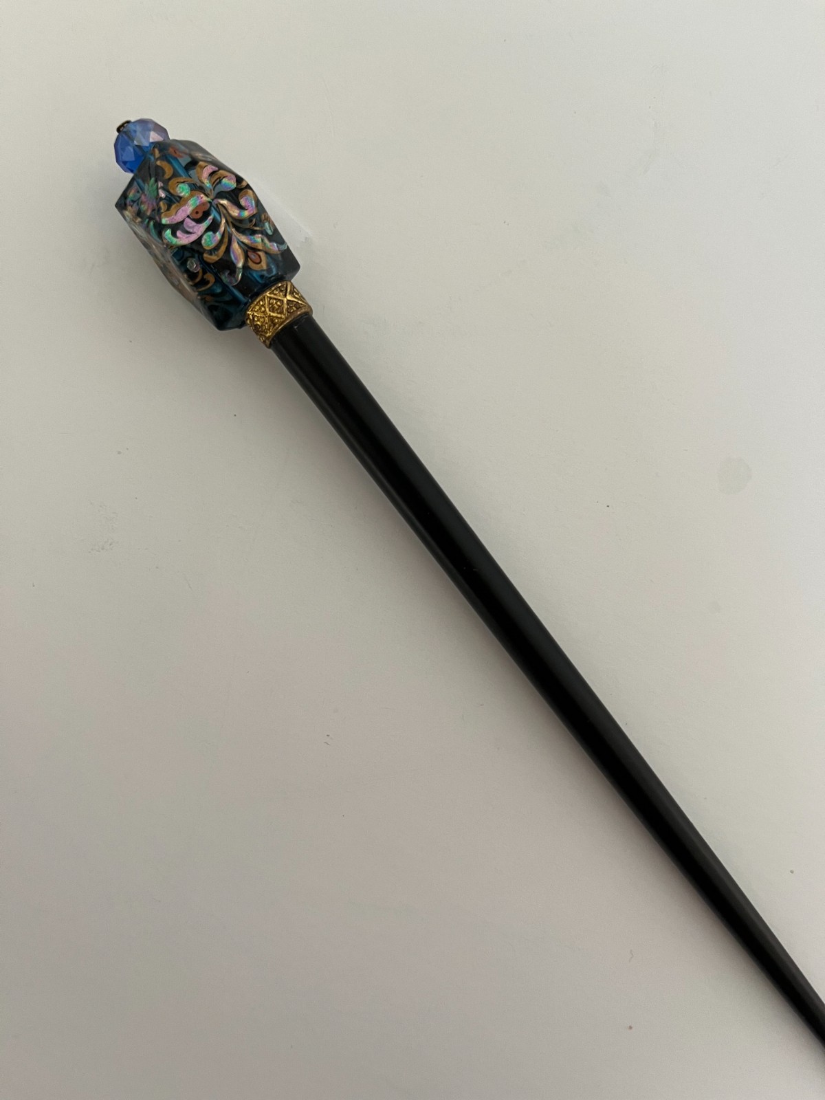 Hand made Kanzashi hair stick Ornament With Tensha Beads