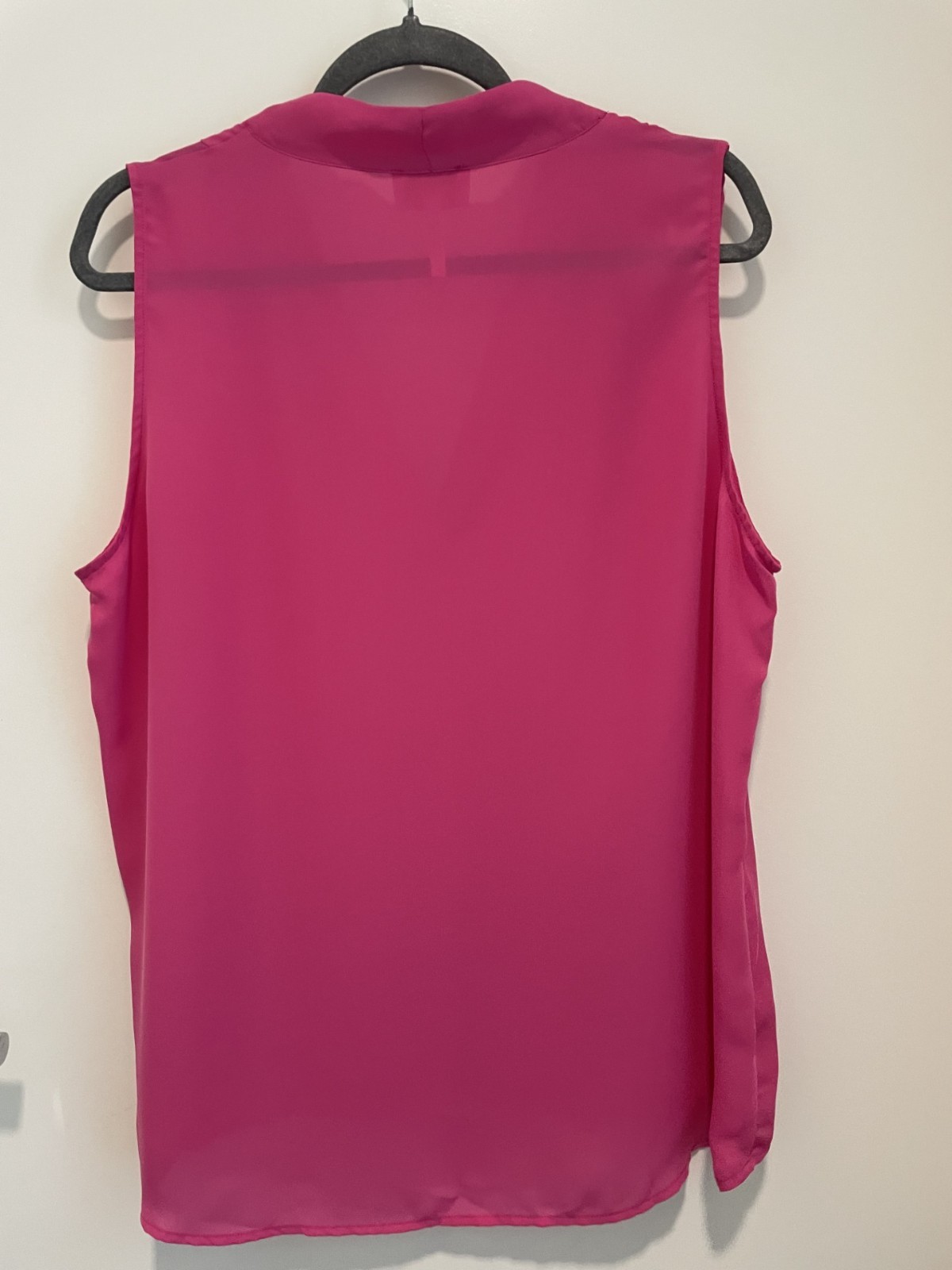 Laundry Shelli Segal XL Pink Sleeveless Chiffon Blouse Hi Low V Neck