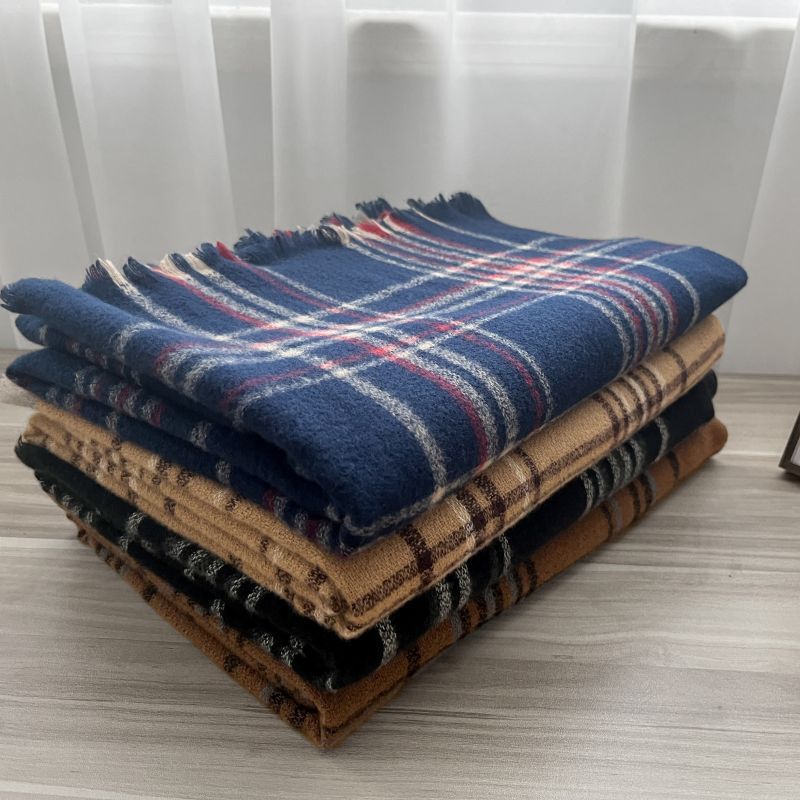 Fall Winter Thick Scarfs Soft Warm Cashmere Feel Long Shawl Wrap for Women