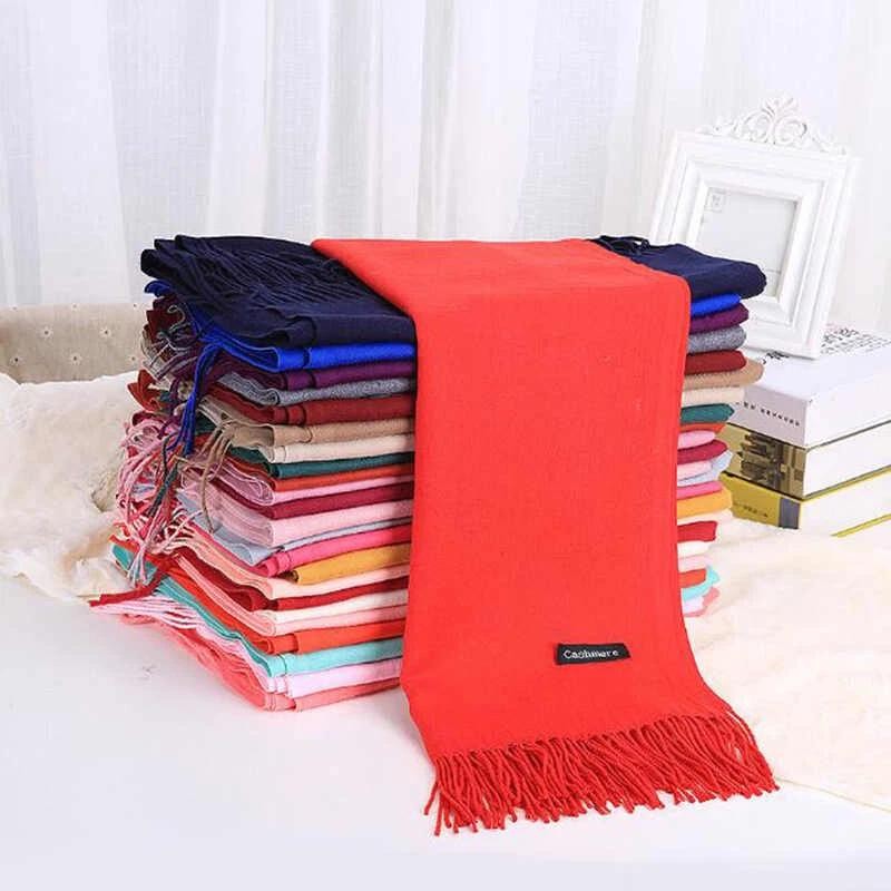Womens Mens 100% Cashmere Scotland Oversized Blanket Wool Scarf Shawl Wrap Solid