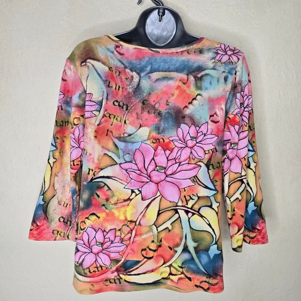 Take Two Clothing Co. Lotus Floral Sequin Graphic Top