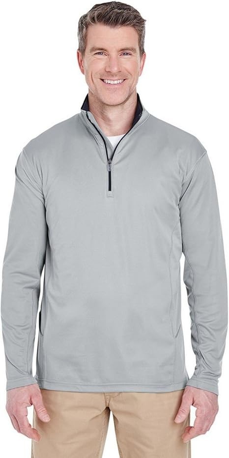 UltraClub Men’s Cool & Dry Sport Quarter-Zip Pullover Long Sleeve xs-4x