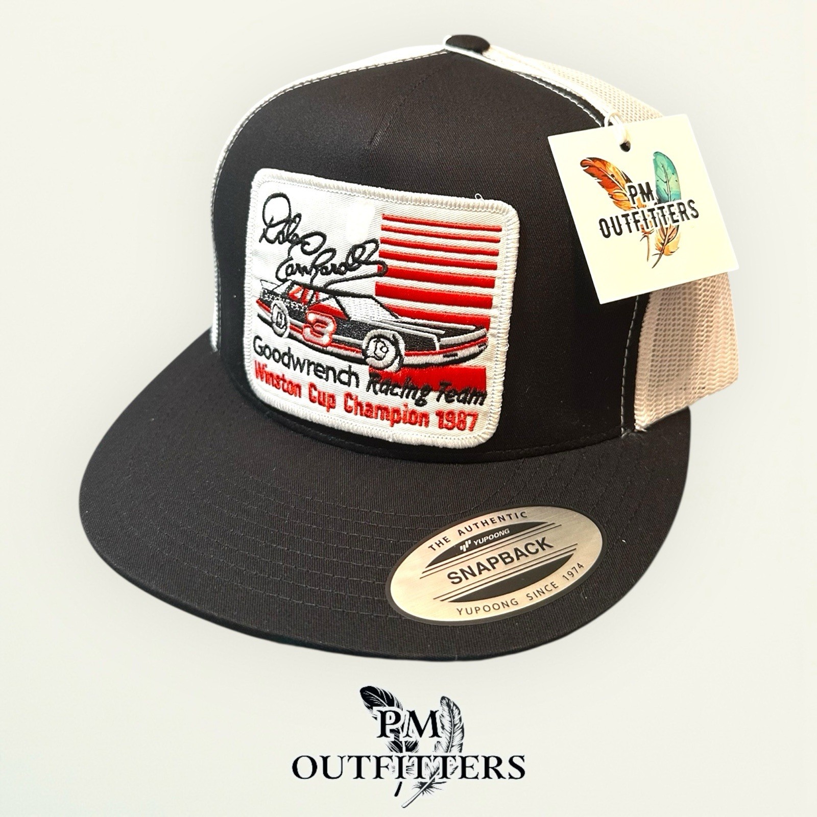 Dale Earnhardt Goodwrench 1987 Winston Cup Champion Hat | YP Classic Black White