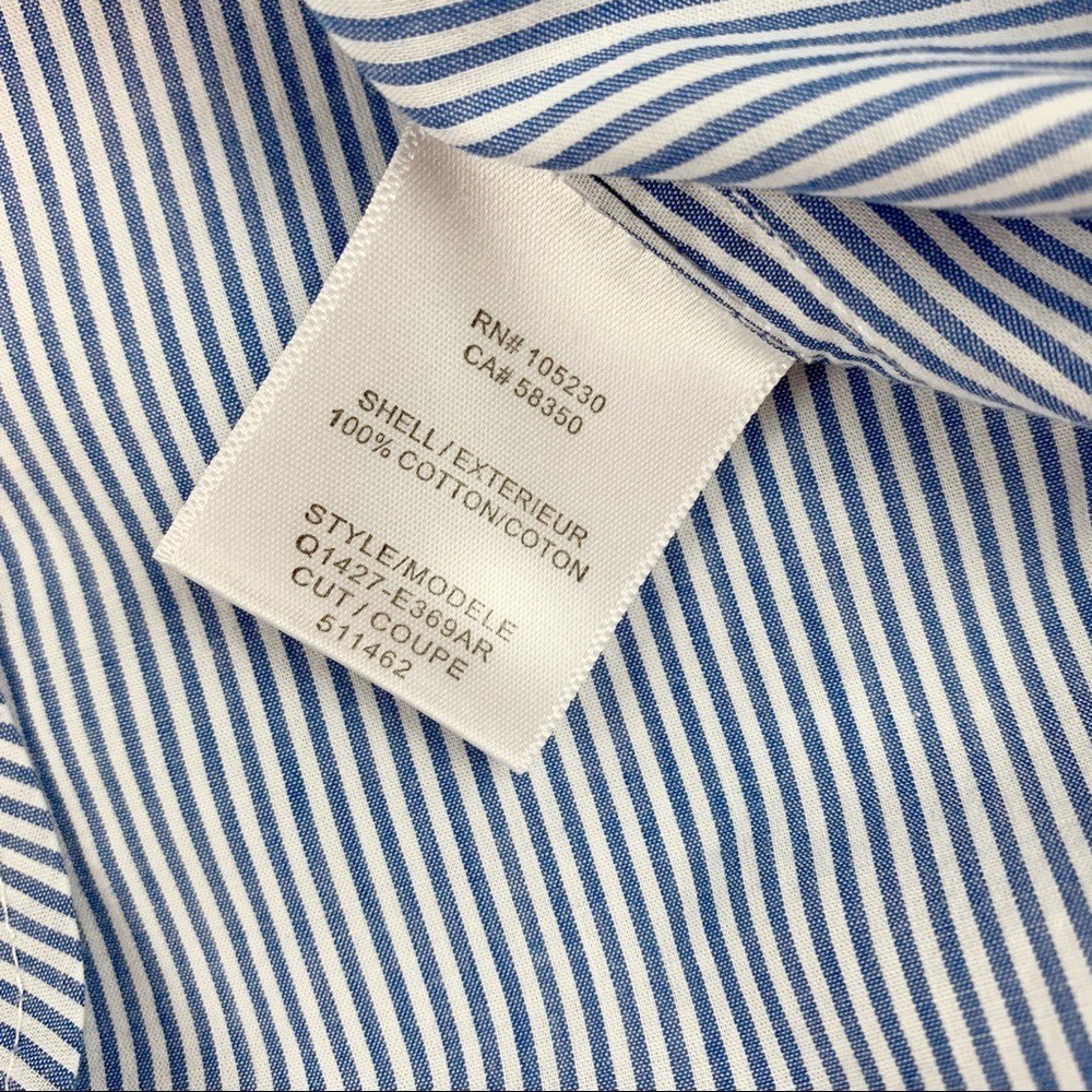 Equipment women’s XS long sleeve blue striped button up shirt poplin cotton