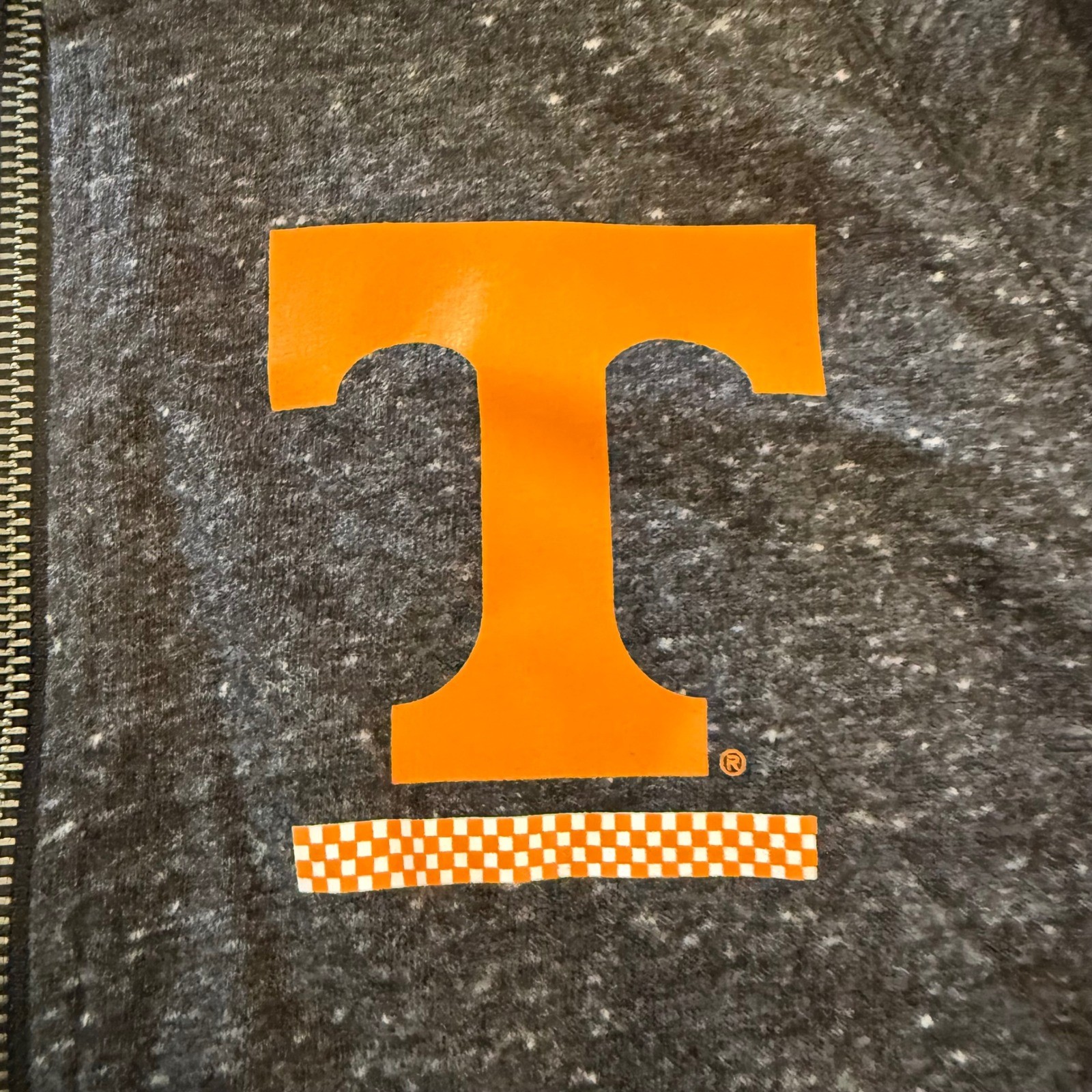 Nike Tennessee Volunteers Full Zip Hoodie Charcoal Grey Orange T Logo Small