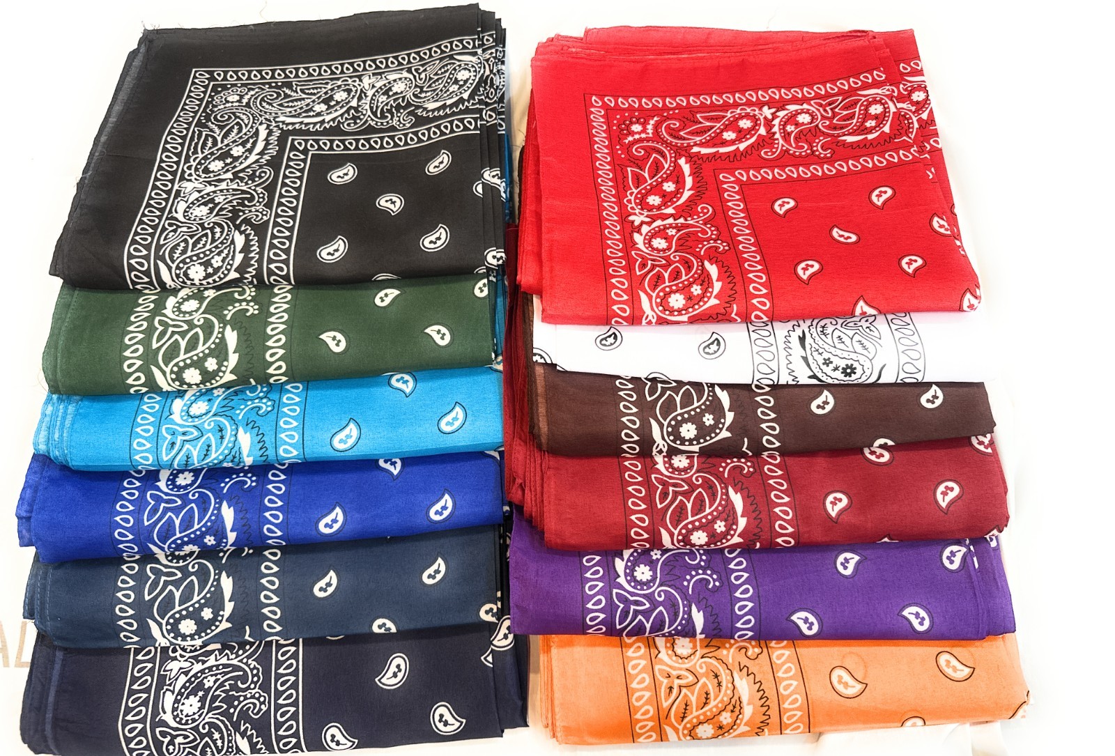 10 Pack Bandanas Paisley Print Cowboy Bandana Handkerchiefs