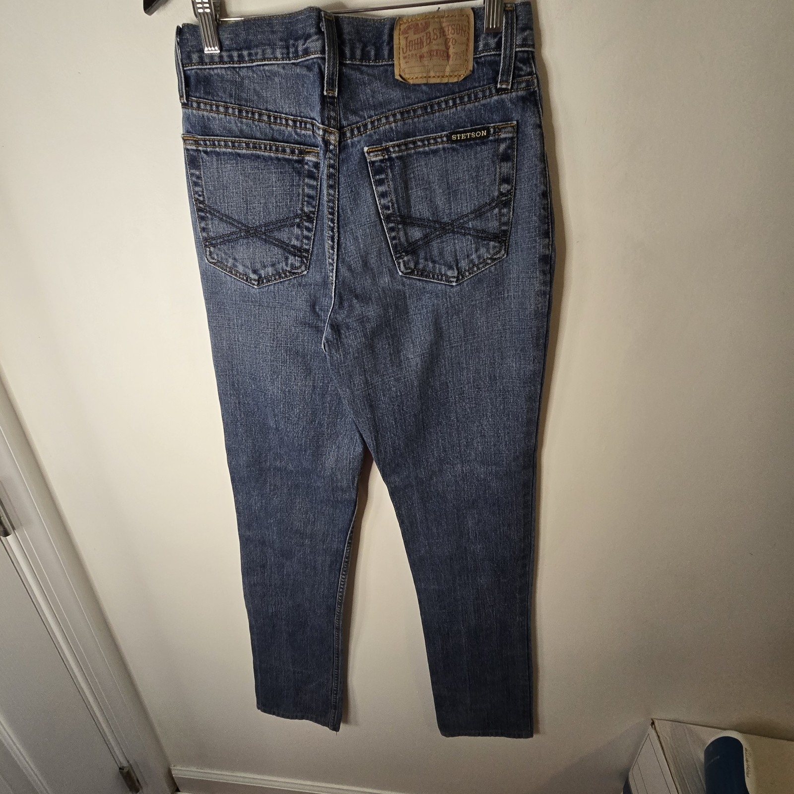 STETSON 1520 Standard Straight Leg Jeans Mens 28×38 (fit29.5×35) Western Cowboy