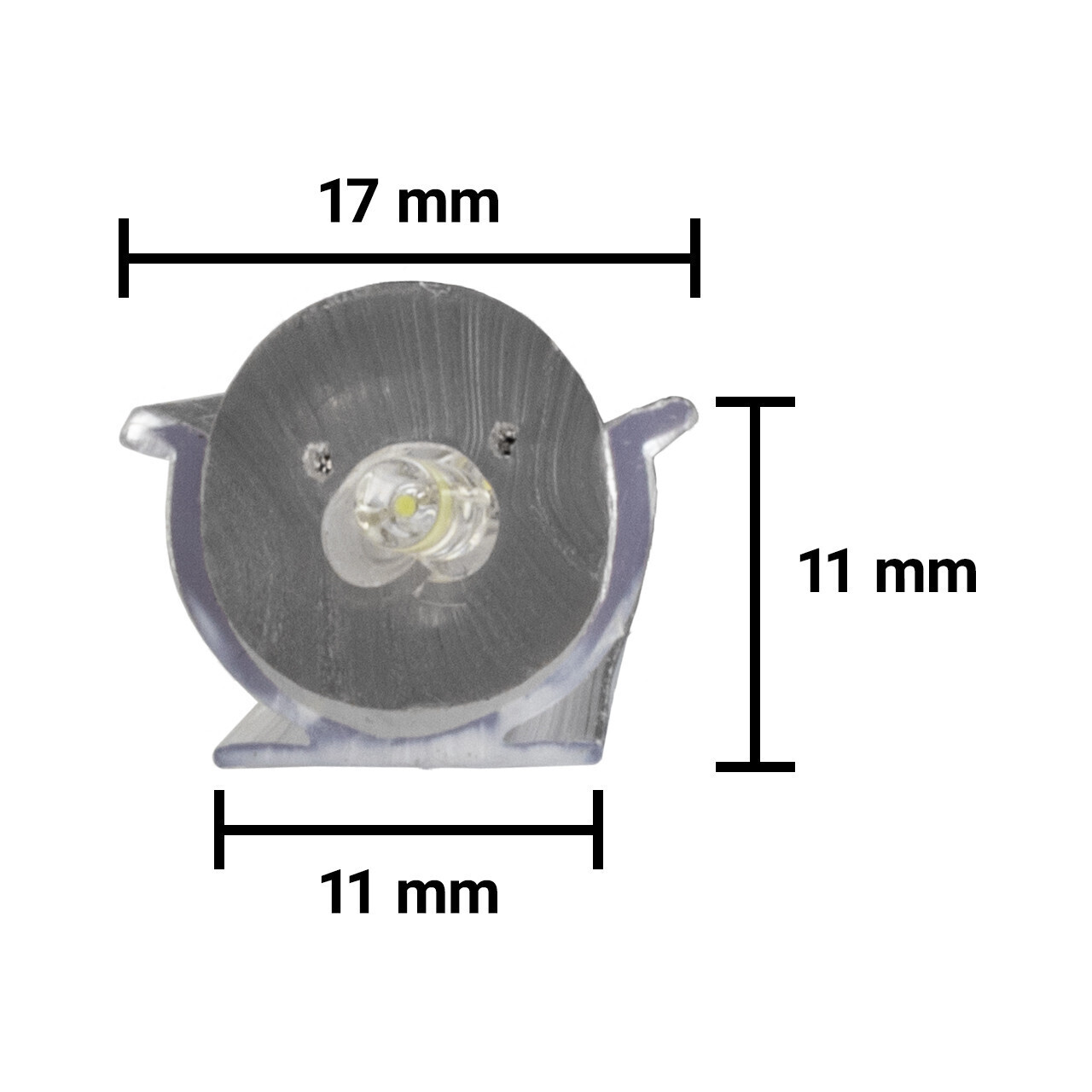 24 Inch x 1/2 Inch Rope Light Mounting Track – Clear PVC Channel (10 Pack) – 12/