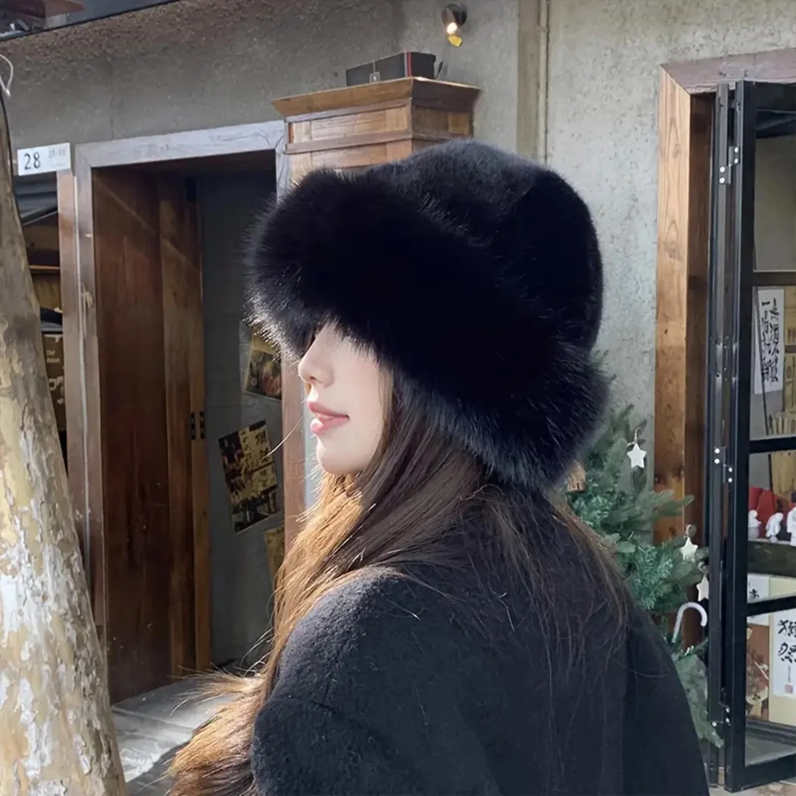 Thicken Plush Warm Fur Hat Fluffy Beanie Warm Thick Hat Mongolian Caps for Casua
