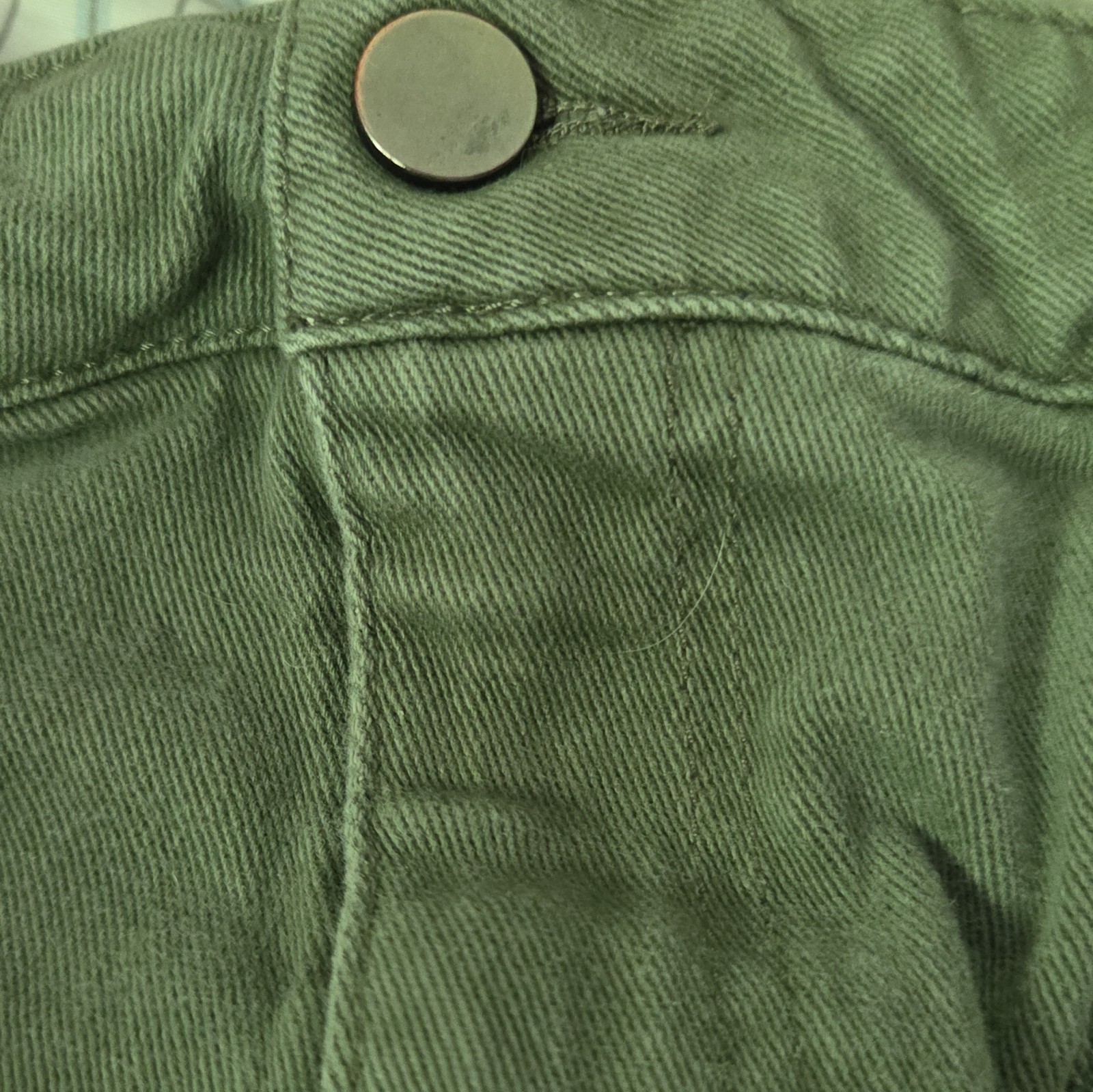 No Boundaries Green Juniors Khaki Jean Skirt XXL (19) Cotton Twill Pockets short