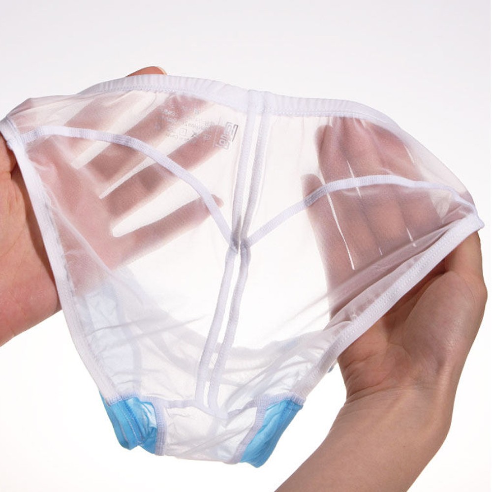 Men’s Sexy Ice Silk Transparent Underwear Ultra-thin Patchwork Low-Waist Panties