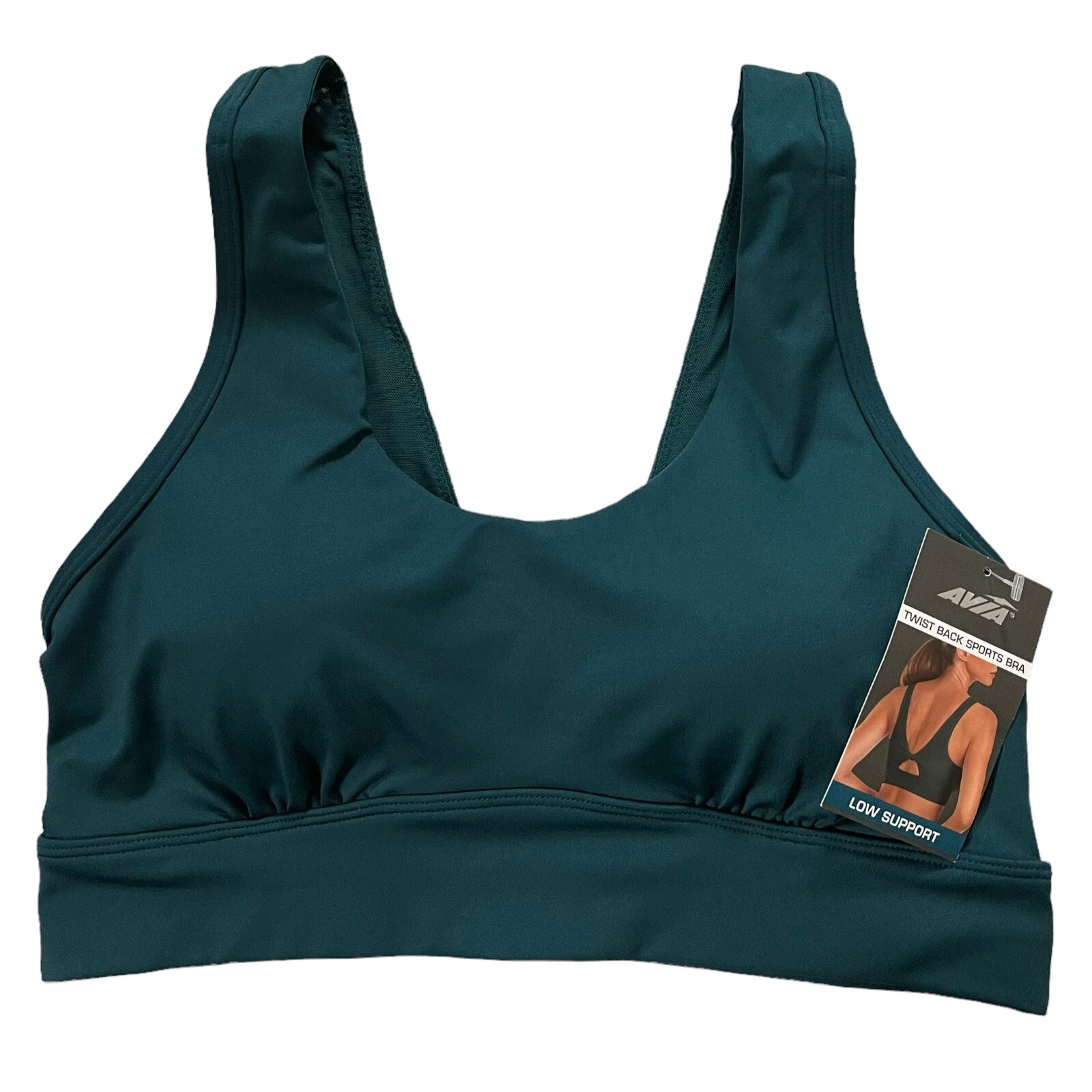 Avia Womens Activewear Sport Bra Size S-L Multicolor Twist Back Low Support