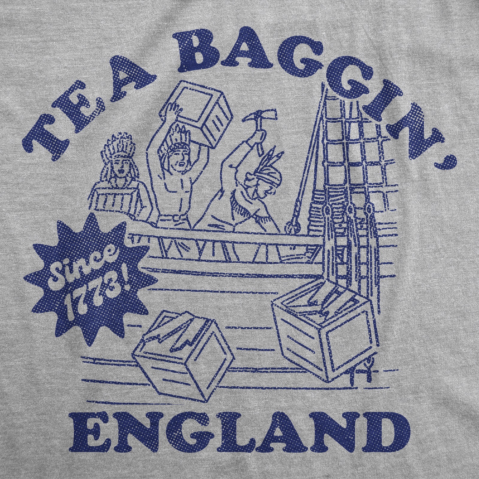 Mens Funny T Shirts Tea Baggin England Sarcastic Fourth Of July Graphic Novelty