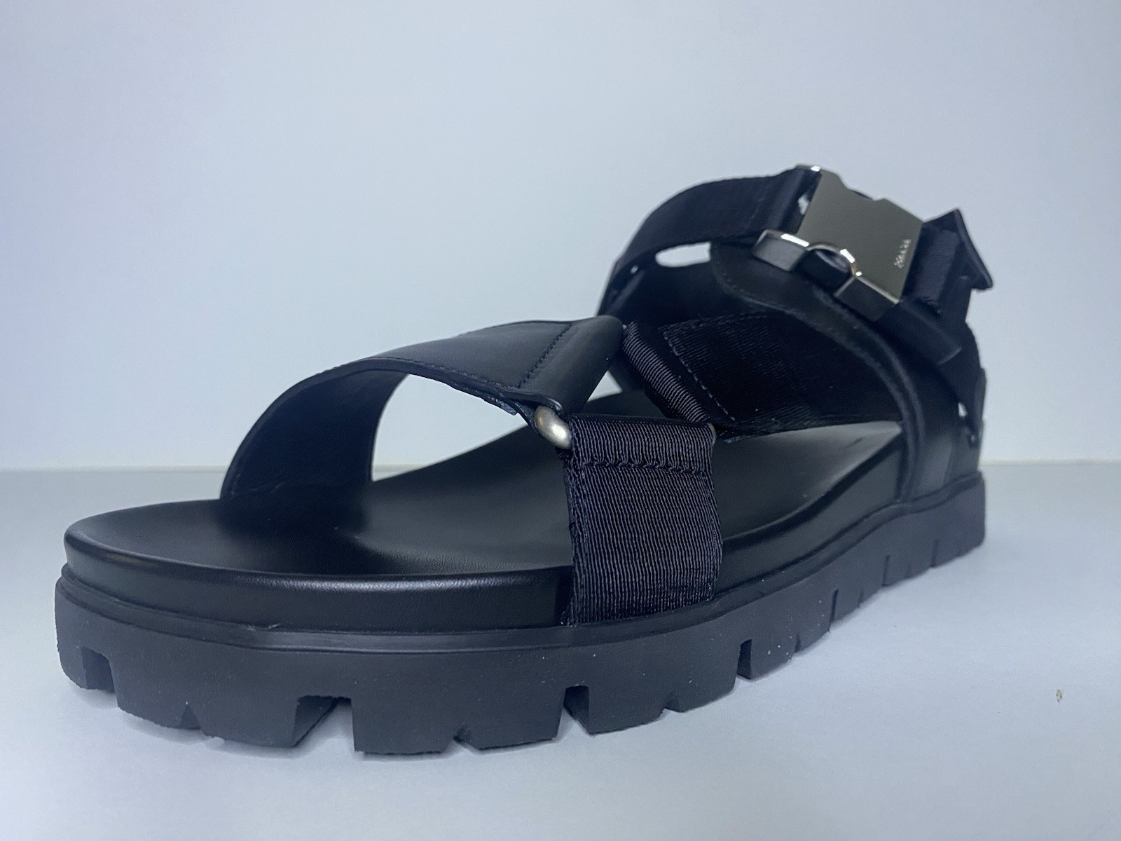 Men’s Size 9 US (8 UK) PRADA Montana Strap Sandals New In box Black