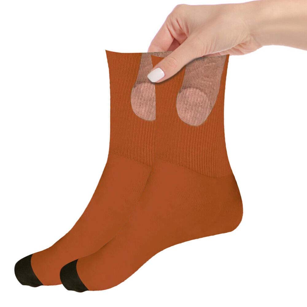 1Pair of Socks For Men Novelty Joke Funny Prank Printing Holiday Gift New