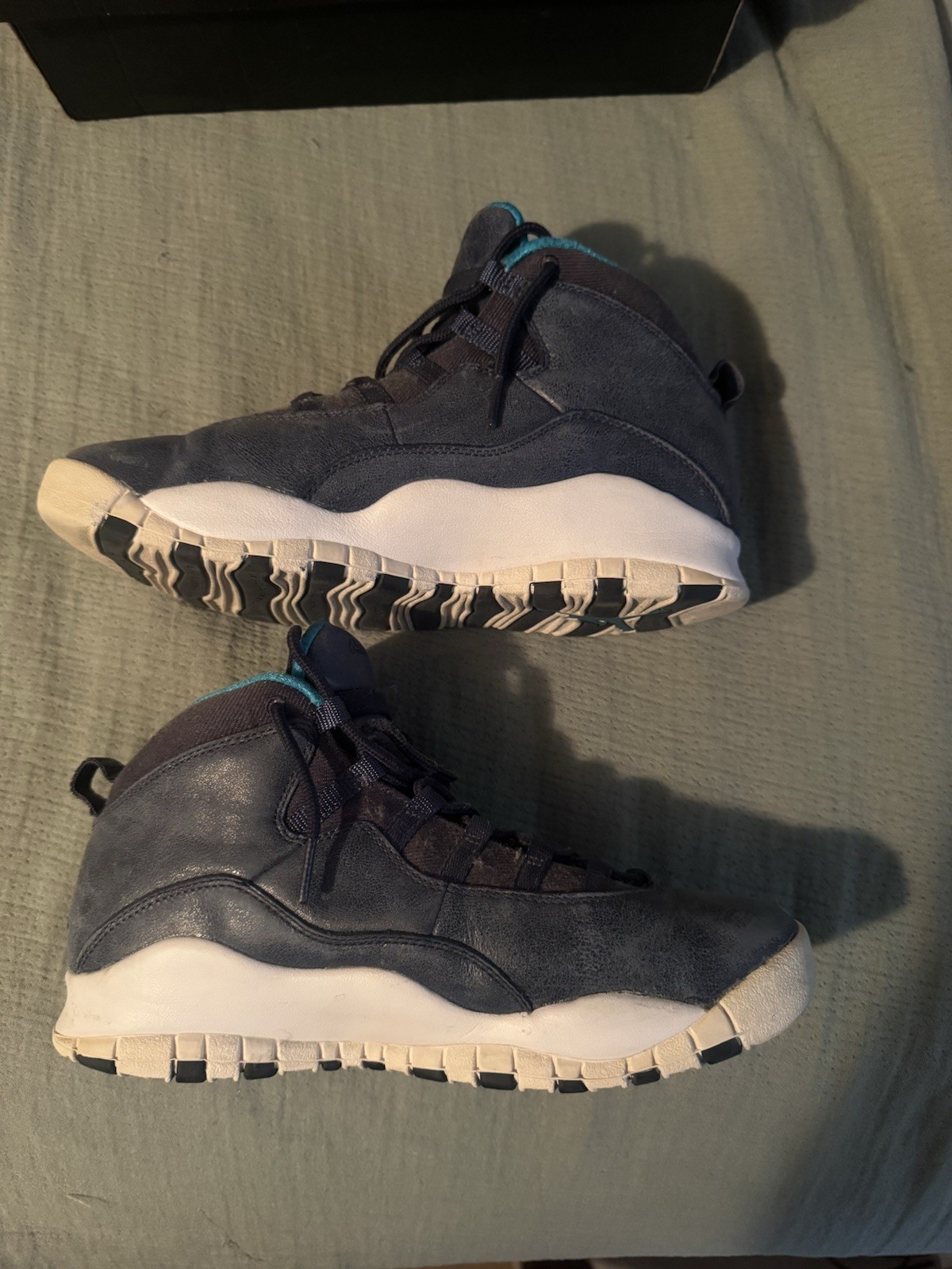 Jordan Air Jordan 10 Retro BG “LA” Ocean Fog Blue/White 7Y Sneaker 310806-404