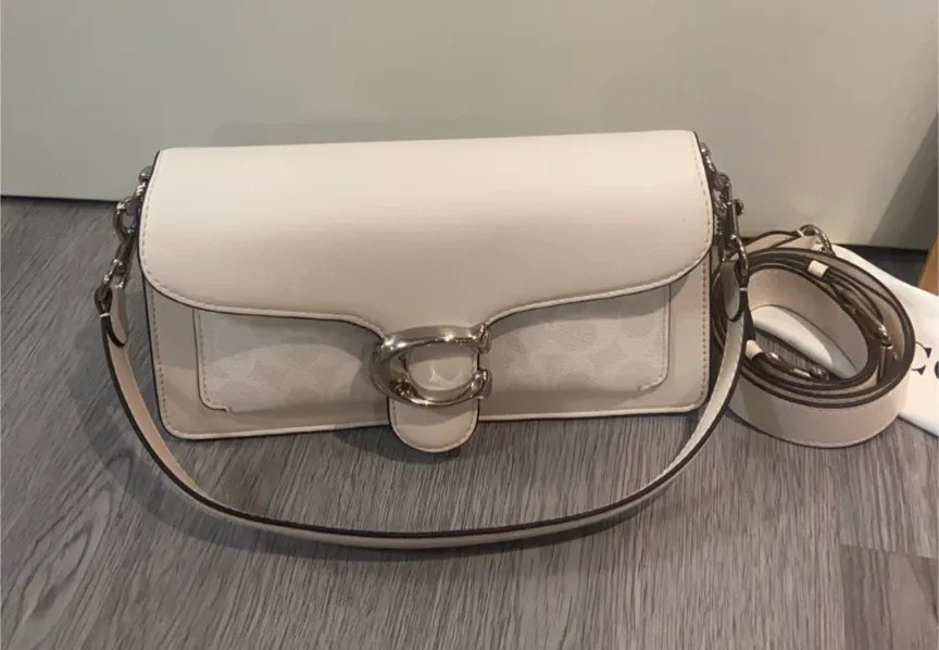 COACH C1032 Tabby Shoulder Bag 26 Signature Canvas White Chalk Outlet New