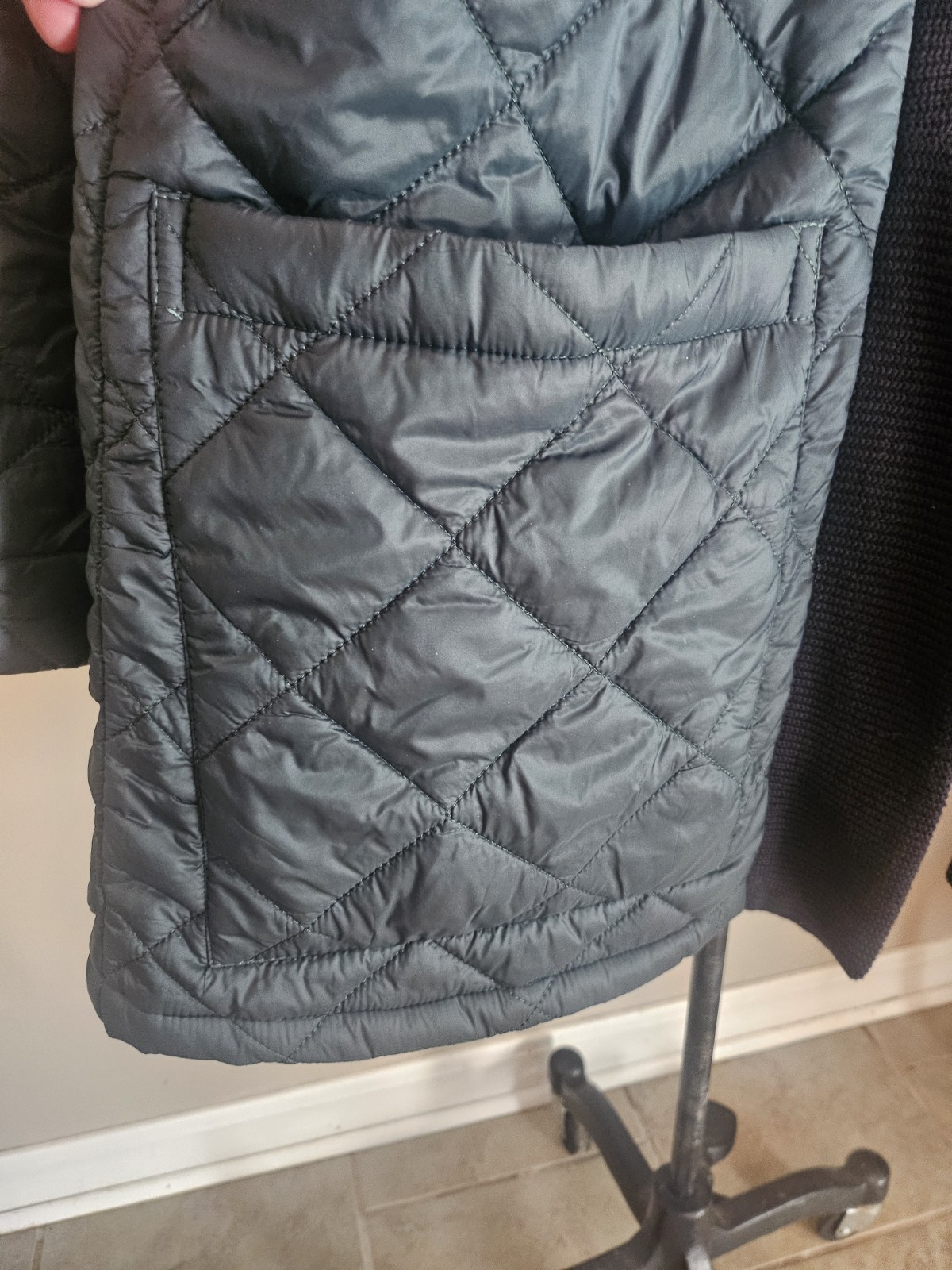 Alembika Women’s Large Quilted Long Green Puffer Jacket