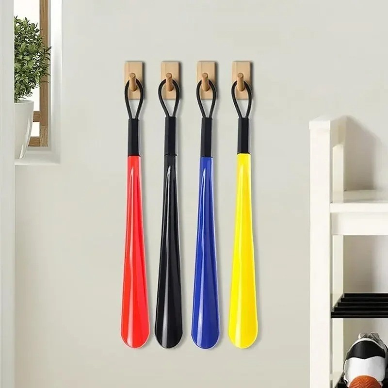 Extra Long Black Plastic Shoe Horn Spoon Shape Flexible Shoe Lifter Tool