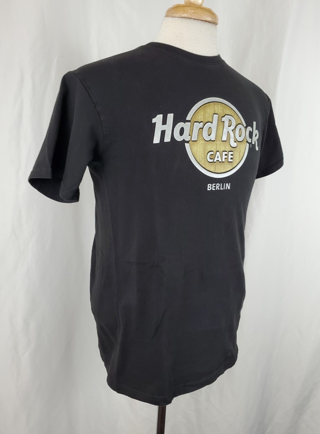 Hard Rock Cafe Berlin T-Shirt Mens Medium Black Cotton, Logo Promotion Germany