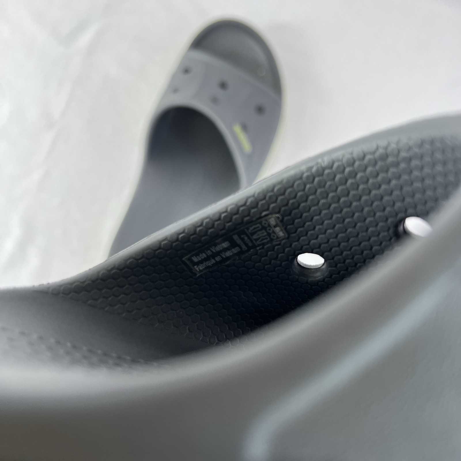 Crocs Size Mens 5/Women 7 Bayaband Iconic Comfort 205392 Unisex Gray Slides