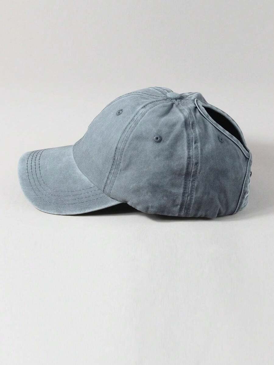 Distressed Baseball Cap Ponytail Unstructured Dad Hat Washed Y2K Anti-UV