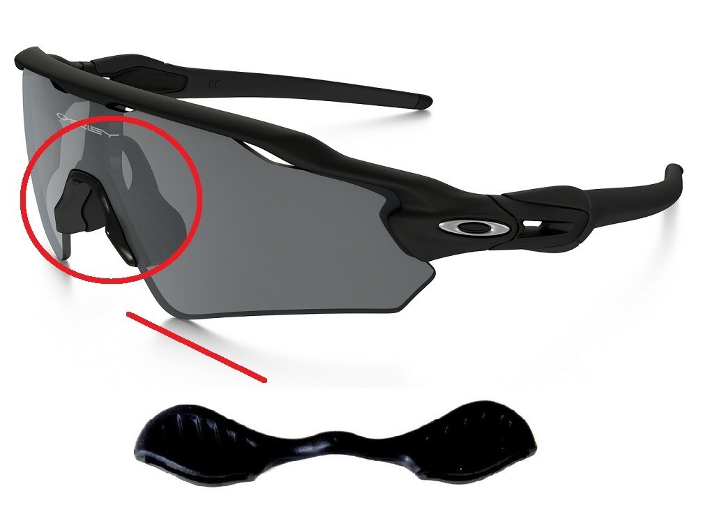 1 Pc Oakley Radar EV Large Black New Replacement Nose Pad Piece Path Pitch..