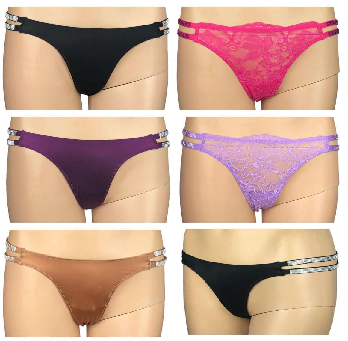 VICTORIA’S SECRET VERY SEXY DOUBLE SHINE STRAP THONG PANTY XS S M L XL XXL NWT