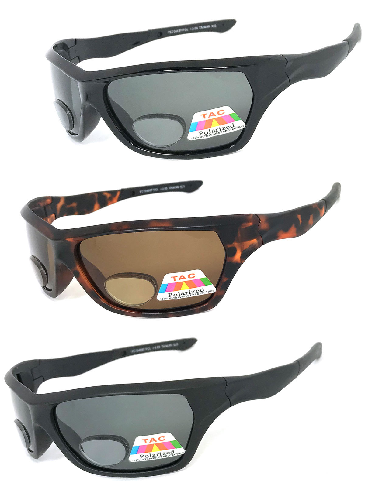 POLARIZED BIFOCAL READING SUN GLASSES BF137 UV400 +1.50, +2.00, +2.50, +3.00