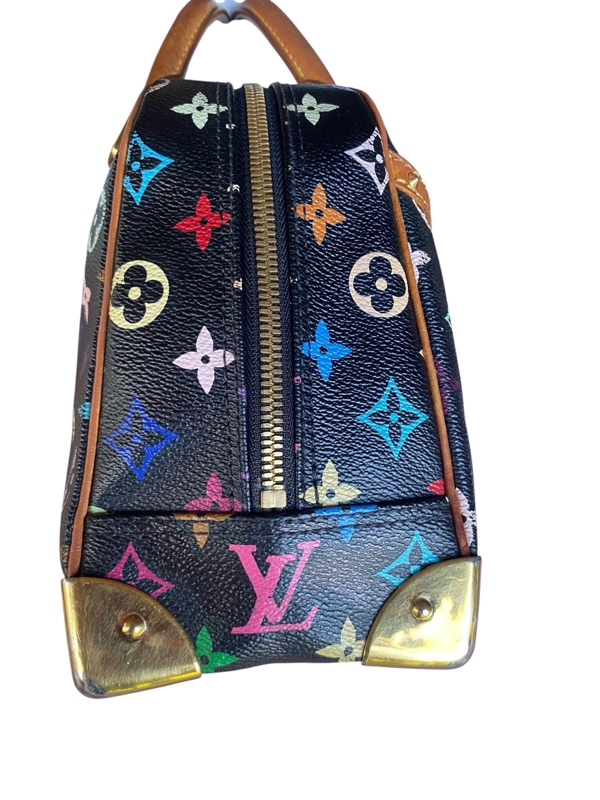 🍒ICONIC BAG LOUIS VUITTON TROUVILLE TAKASHI MURAKAMI MULTICOLOR BLACK AUTH 🍓