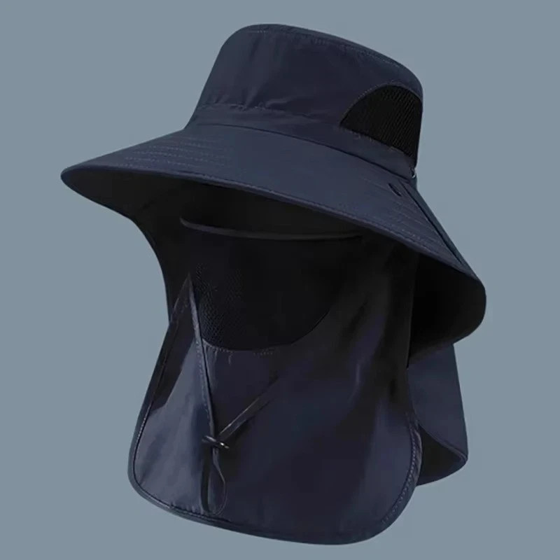 Wide Brim Sun Hat UV Protection Bucket Cap For Hiking Camping Fishing Safari Men