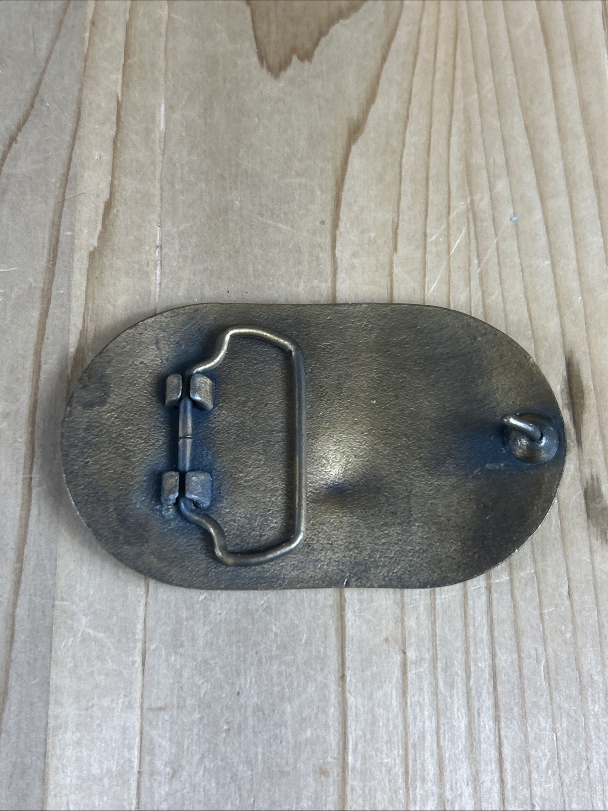 STIHL Chainsaw Belt Buckle Brass Chain Border Vintage 1980s